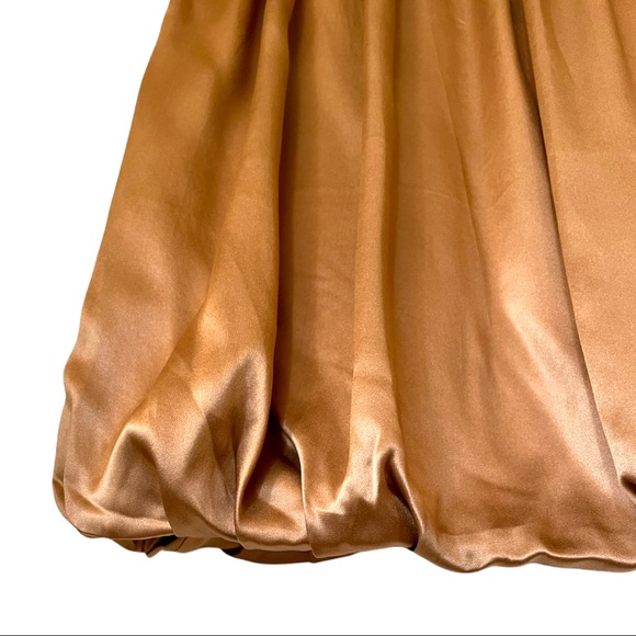 Sue Wong Silk Copper Cocktail Dress - Picture 3 of 12